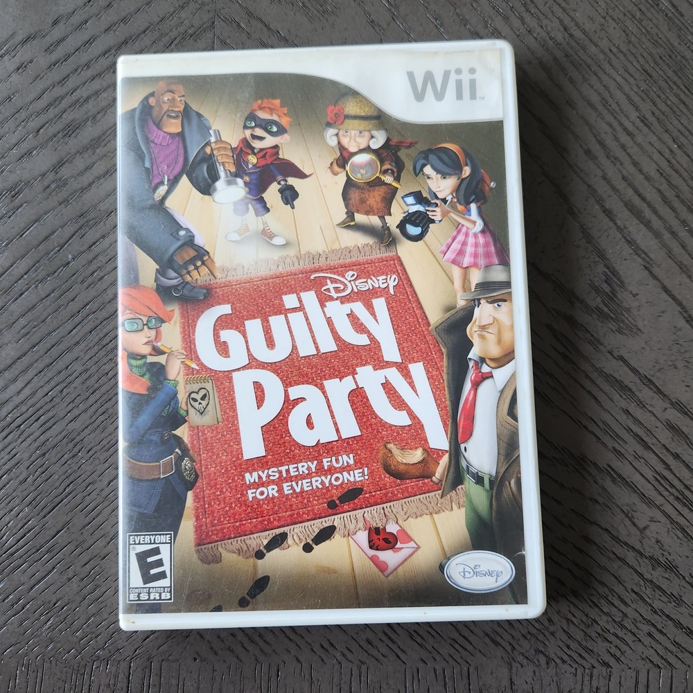 Disney Guilty Party Nintendo Wii Video Game Mystery Fun Everyone RVL P SGUE